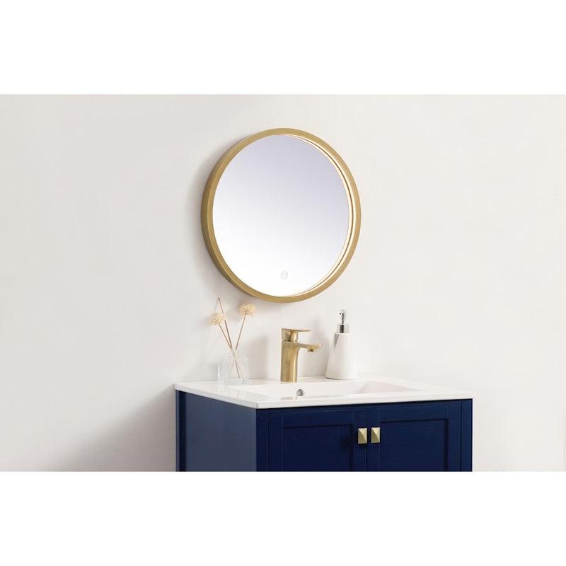 Elegant Decor Pier 18" LED Mirror/3000K/4200K/6400K, Brass