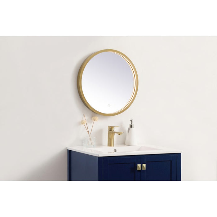 Elegant Decor Pier 18" LED Mirror/3000K/4200K/6400K, Brass