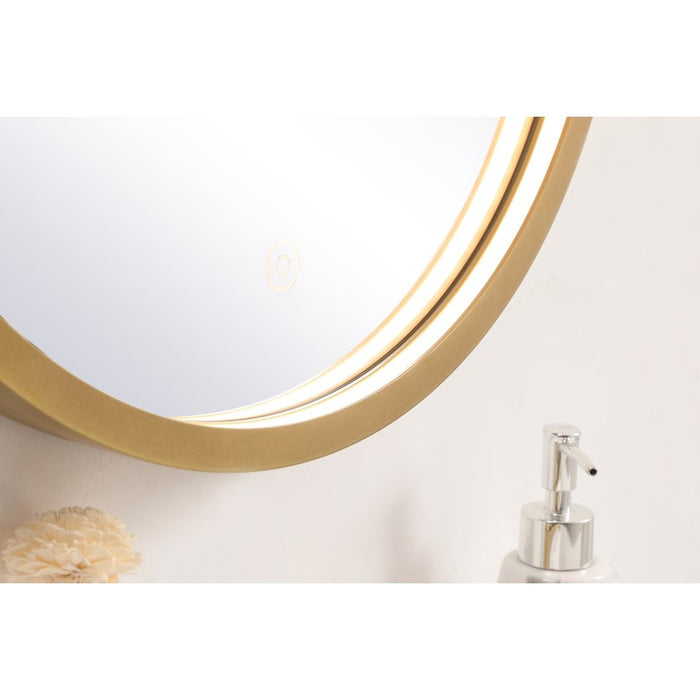 Elegant Decor Pier 18" LED Mirror/3000K/4200K/6400K, Brass