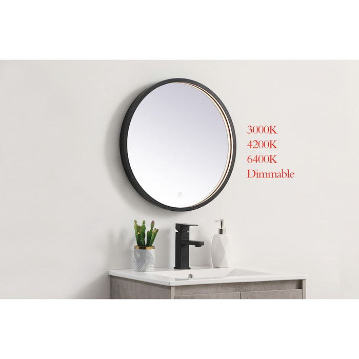 Elegant Decor Pier 21" LED Mirror/3000K/4200K/6400K, Black