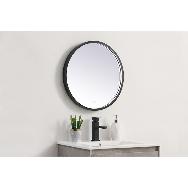 Elegant Decor Pier 21" LED Mirror/3000K/4200K/6400K, Black