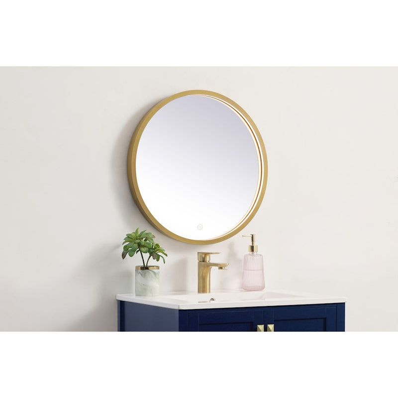 Elegant Decor Pier 21" LED Mirror/3000K/4200K/6400K, Brass