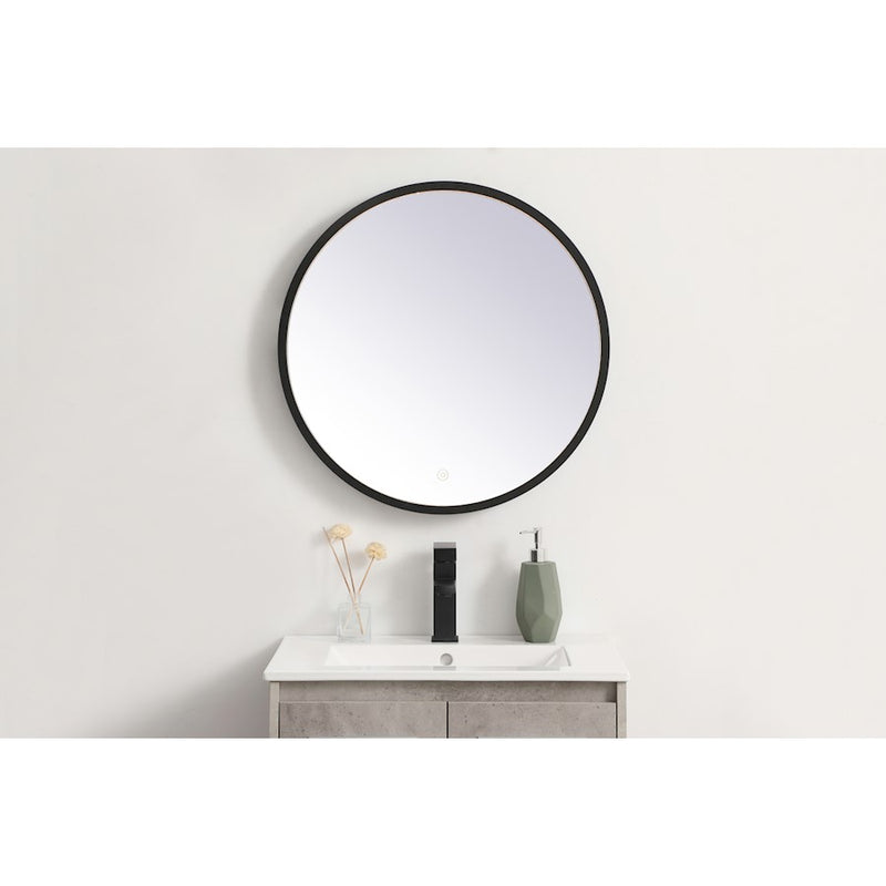 Elegant Decor Pier 24" LED Mirror/3000K/4200K/6400K, Black