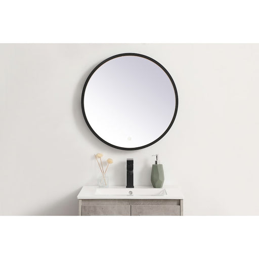 Elegant Decor Pier 24" LED Mirror/3000K/4200K/6400K, Black