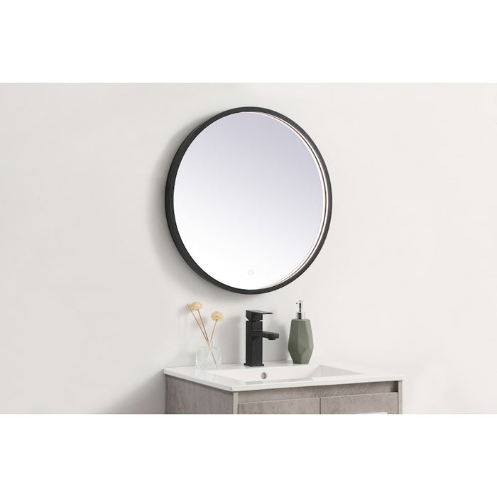 Elegant Decor Pier 24" LED Mirror/3000K/4200K/6400K, Black
