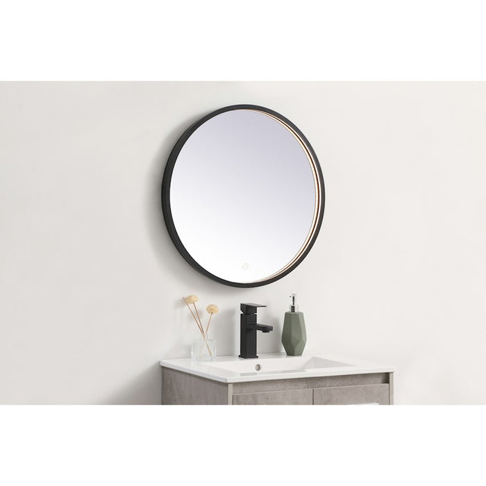Elegant Decor Pier 24" LED Mirror/3000K/4200K/6400K, Black