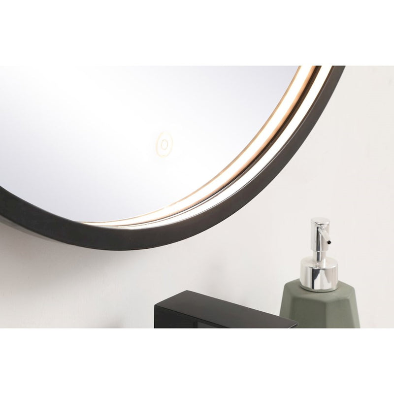 Elegant Decor Pier 24" LED Mirror/3000K/4200K/6400K, Black