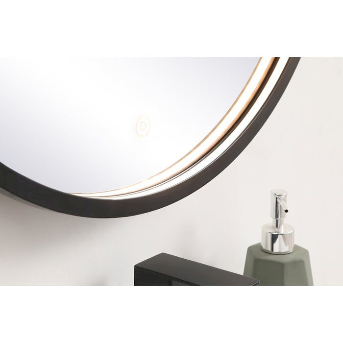 Elegant Decor Pier 24" LED Mirror/3000K/4200K/6400K, Black