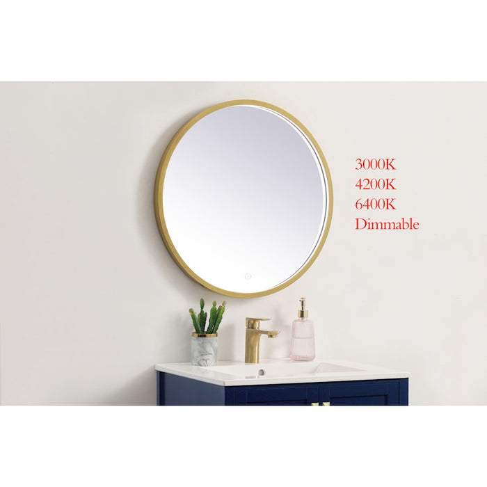Elegant Decor Pier 24" LED Mirror/3000K/4200K/6400K, Brass