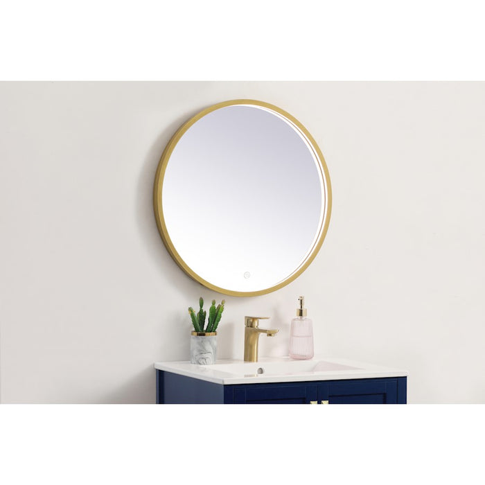 Elegant Decor Pier 24" LED Mirror/3000K/4200K/6400K, Brass