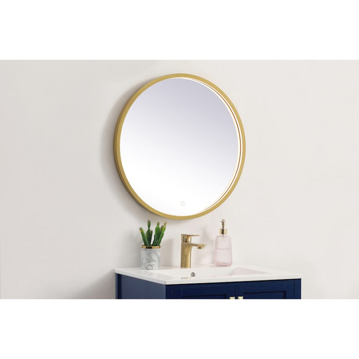 Elegant Decor Pier 24" LED Mirror/3000K/4200K/6400K, Brass