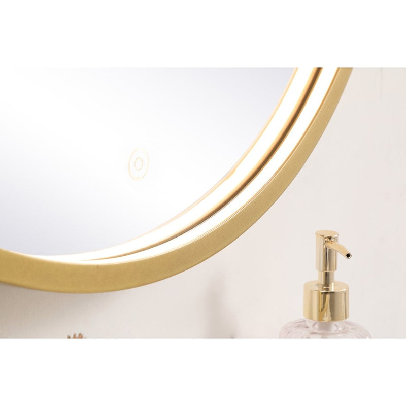 Elegant Decor Pier 24" LED Mirror/3000K/4200K/6400K, Brass