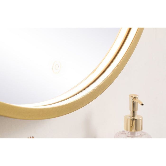 Elegant Decor Pier 24" LED Mirror/3000K/4200K/6400K, Brass