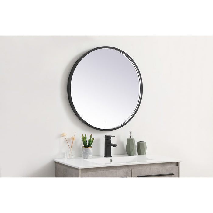 Elegant Decor Pier 28" LED Mirror/3000K/4200K/6400K, Black