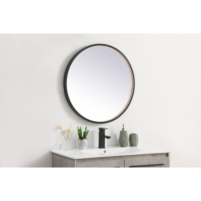 Elegant Decor Pier 28" LED Mirror/3000K/4200K/6400K, Black