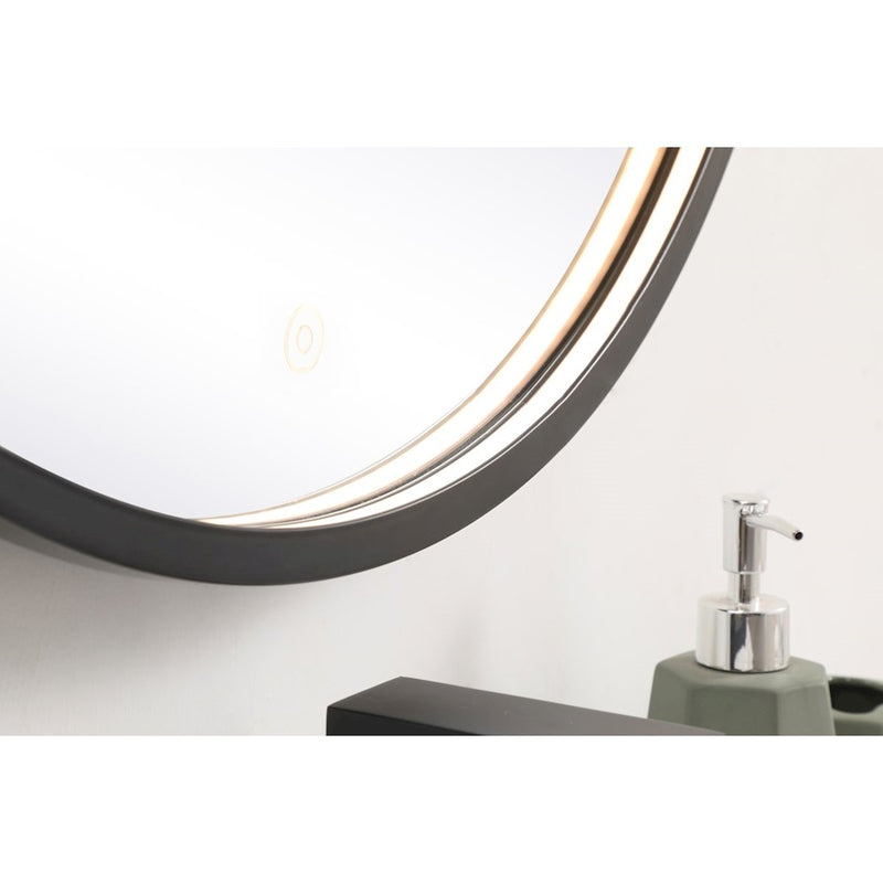 Elegant Decor Pier 28" LED Mirror/3000K/4200K/6400K, Black