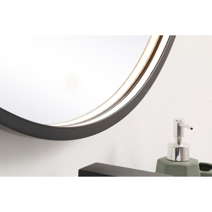 Elegant Decor Pier 28" LED Mirror/3000K/4200K/6400K, Black