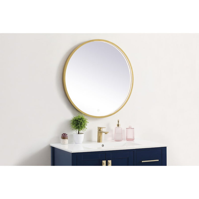 Elegant Decor Pier 28" LED Mirror/3000K/4200K/6400K, Brass