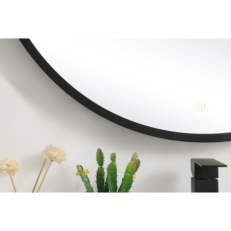 Elegant Decor Pier 32" LED Mirror/3000K/4200K/6400K, Black