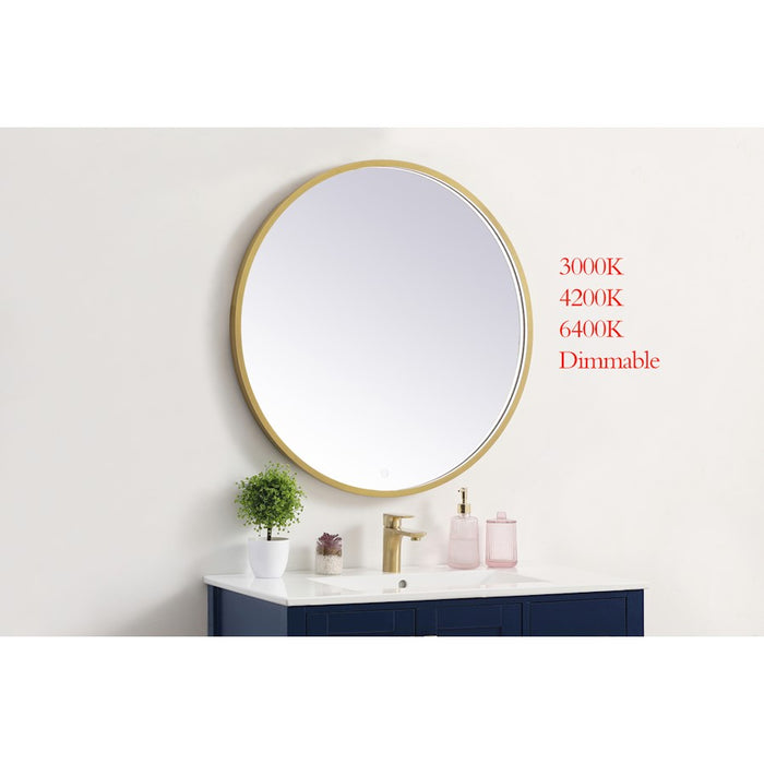 Elegant Decor Pier 32" LED Mirror/3000K/4200K/6400K, Brass