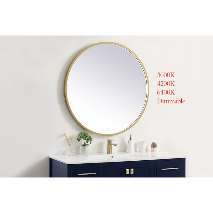 Elegant Decor Pier 36" LED Mirror/3000K/4200K/6400K, Brass