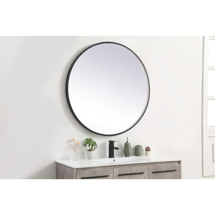 Elegant Decor Pier 39" LED Mirror/3000K/4200K/6400K, Black
