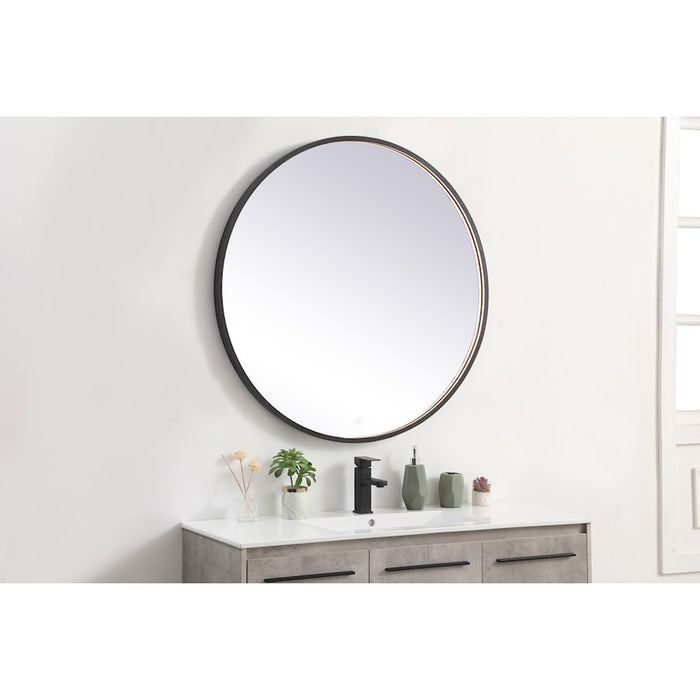 Elegant Decor Pier 39" LED Mirror/3000K/4200K/6400K, Black