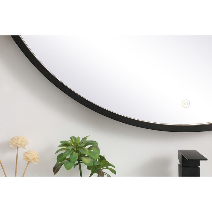 Elegant Decor Pier 39" LED Mirror/3000K/4200K/6400K, Black