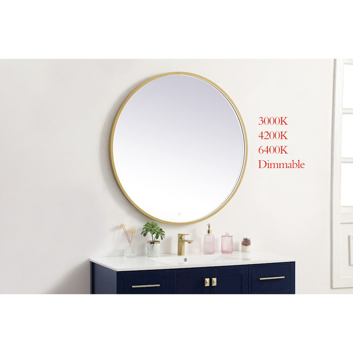 Elegant Decor Pier 39" LED Mirror/3000K/4200K/6400K, Brass