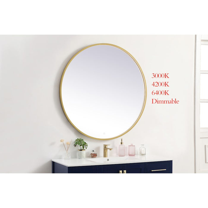 Elegant Decor Pier 42" LED Mirror/3000K/4200K/6400K, Brass