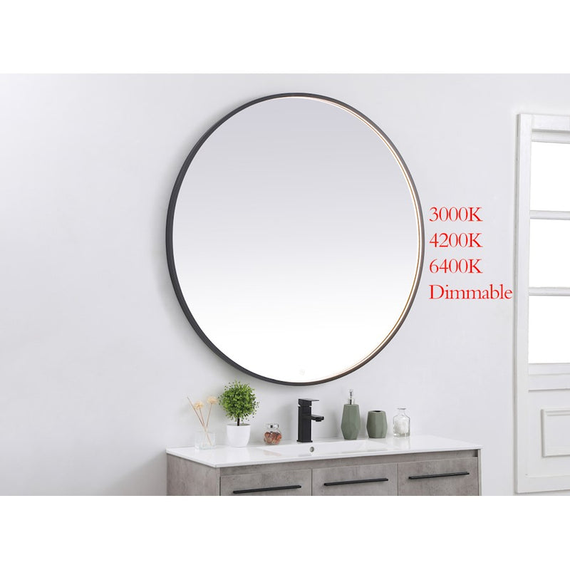 Elegant Decor Pier 48" LED Mirror/3000K/4200K/6400K, Black