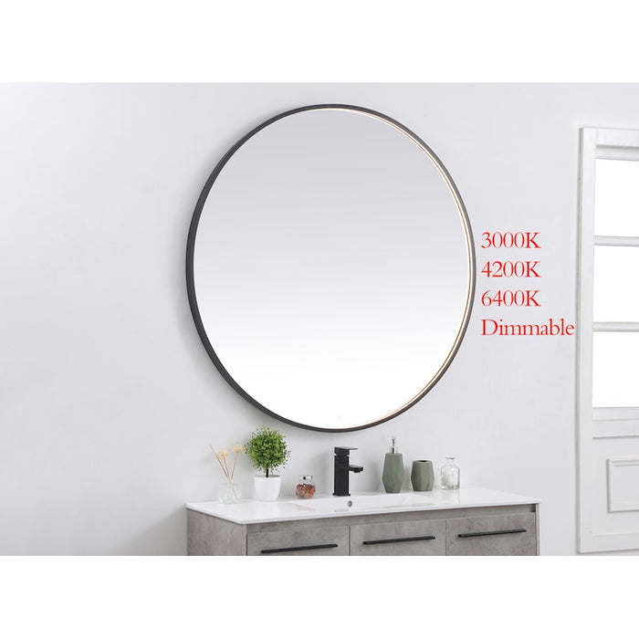 Elegant Decor Pier 48" LED Mirror/3000K/4200K/6400K, Black