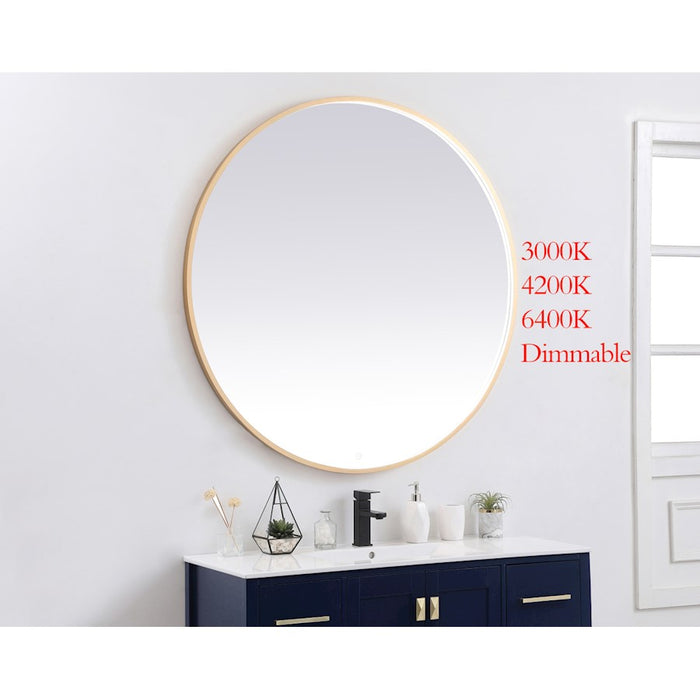 Elegant Decor Pier 48" LED Mirror/3000K/4200K/6400K, Brass