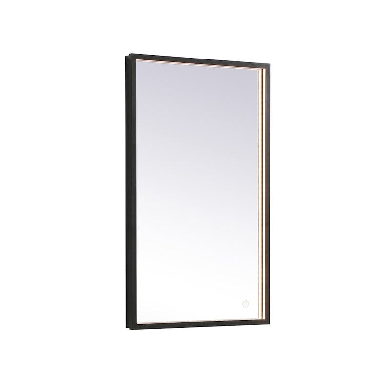 Elegant Decor Pier 18X30" LED Mirror/3000K/4200K/6400K, Black