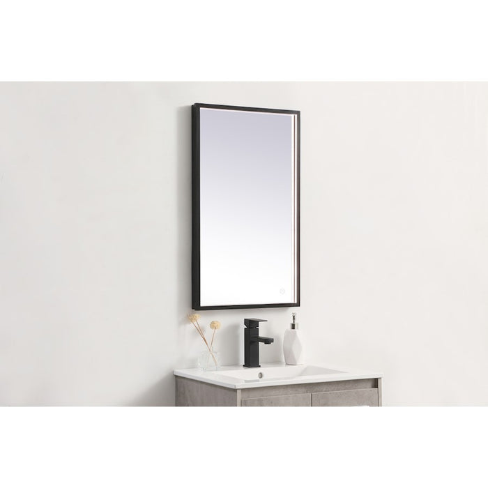 Elegant Decor Pier 18X30" LED Mirror/3000K/4200K/6400K, Black