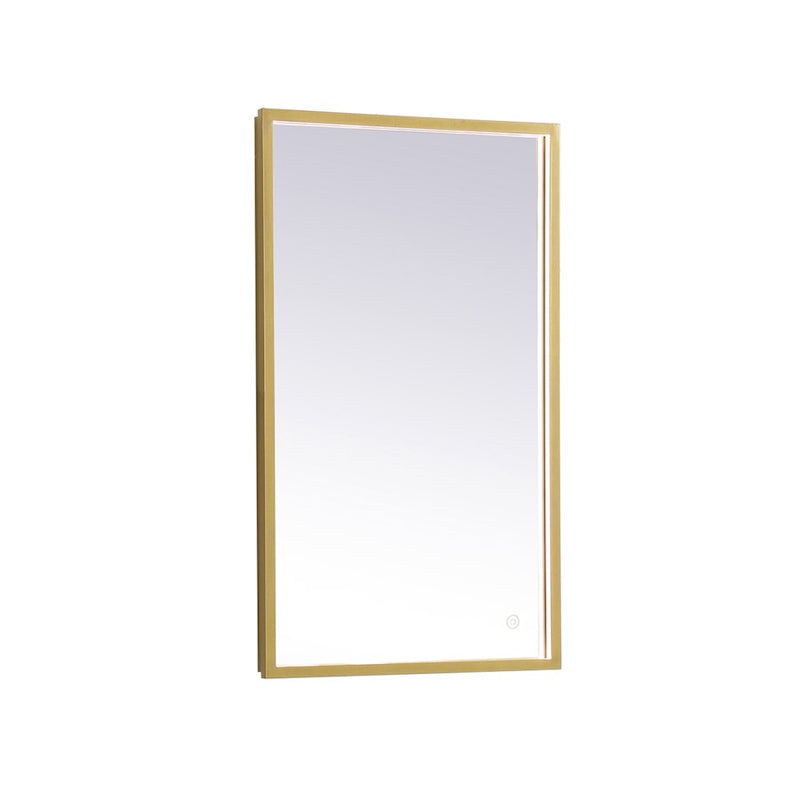 Elegant Decor Pier 18X30" LED Mirror/3000K/4200K/6400K, Brass
