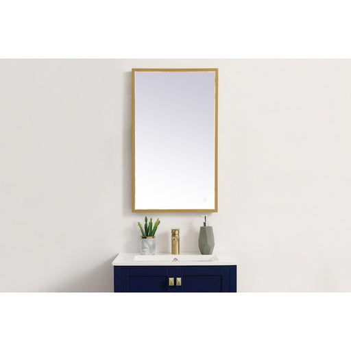 Elegant Decor Pier 18X30" LED Mirror/3000K/4200K/6400K, Brass