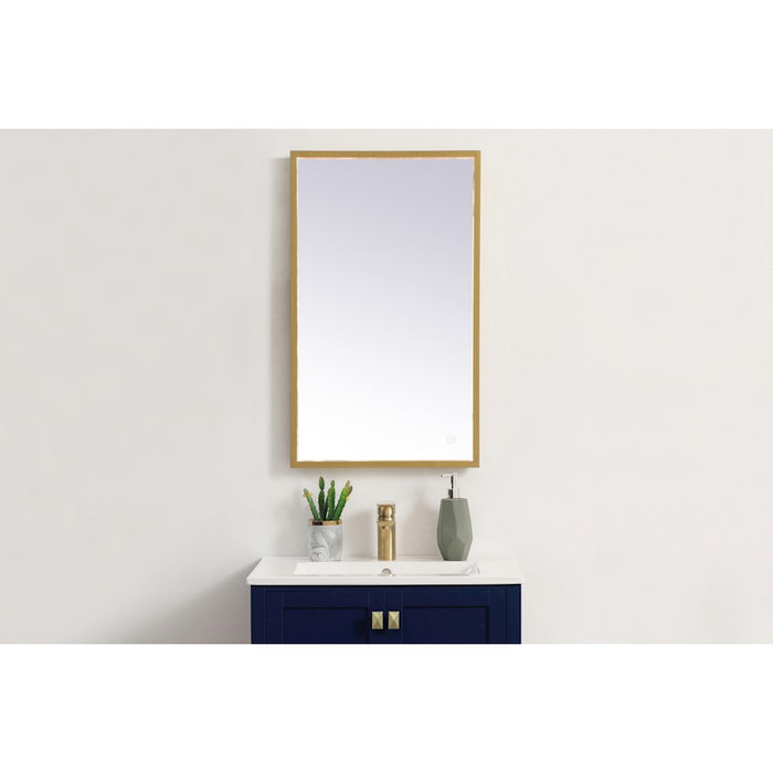 Elegant Decor Pier 18X30" LED Mirror/3000K/4200K/6400K, Brass