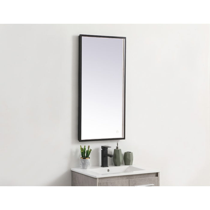 Elegant Decor Pier 18X36" LED Mirror/3000K/4200K/6400K, Black