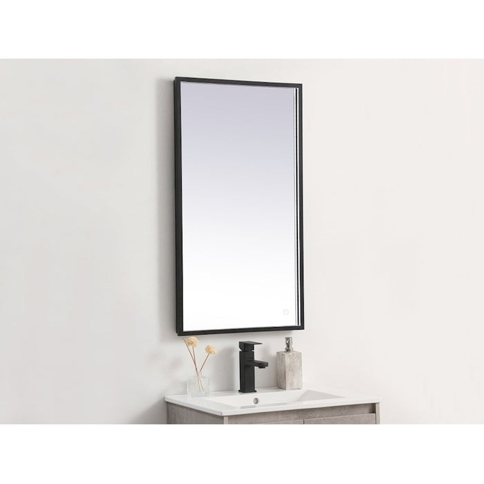 Elegant Decor Pier 18X36" LED Mirror/3000K/4200K/6400K, Black
