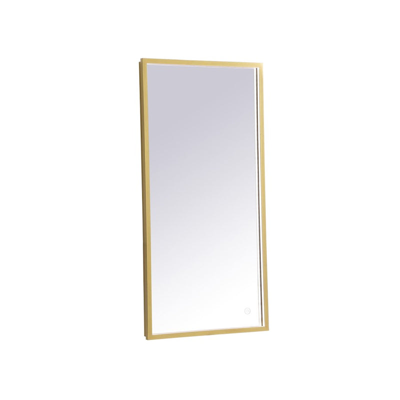Elegant Decor Pier 18X36" LED Mirror/3000K/4200K/6400K, Brass
