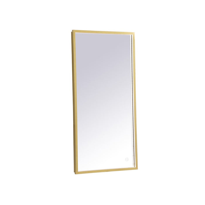 Elegant Decor Pier 18X36" LED Mirror/3000K/4200K/6400K, Brass