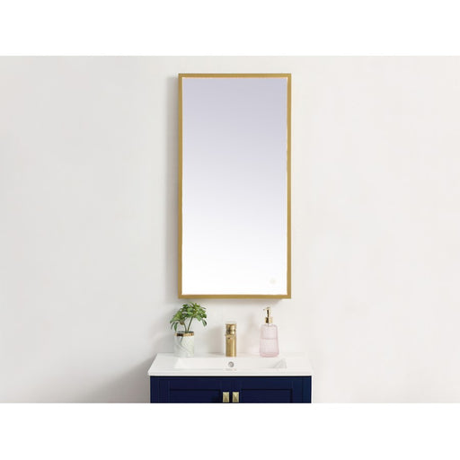 Elegant Decor Pier 18X36" LED Mirror/3000K/4200K/6400K, Brass