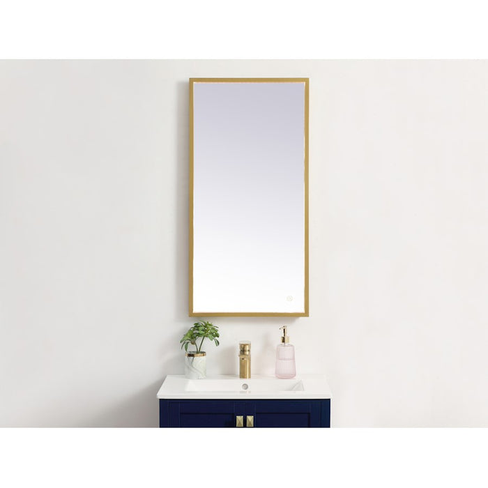 Elegant Decor Pier 18X36" LED Mirror/3000K/4200K/6400K, Brass