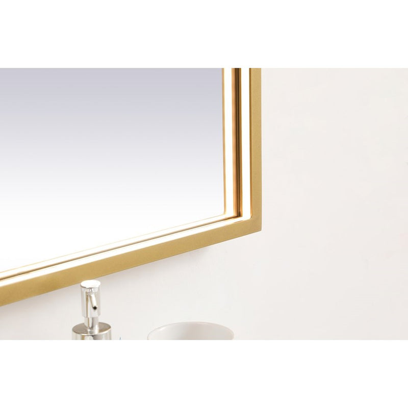 Elegant Decor Pier 18X36" LED Mirror/3000K/4200K/6400K, Brass