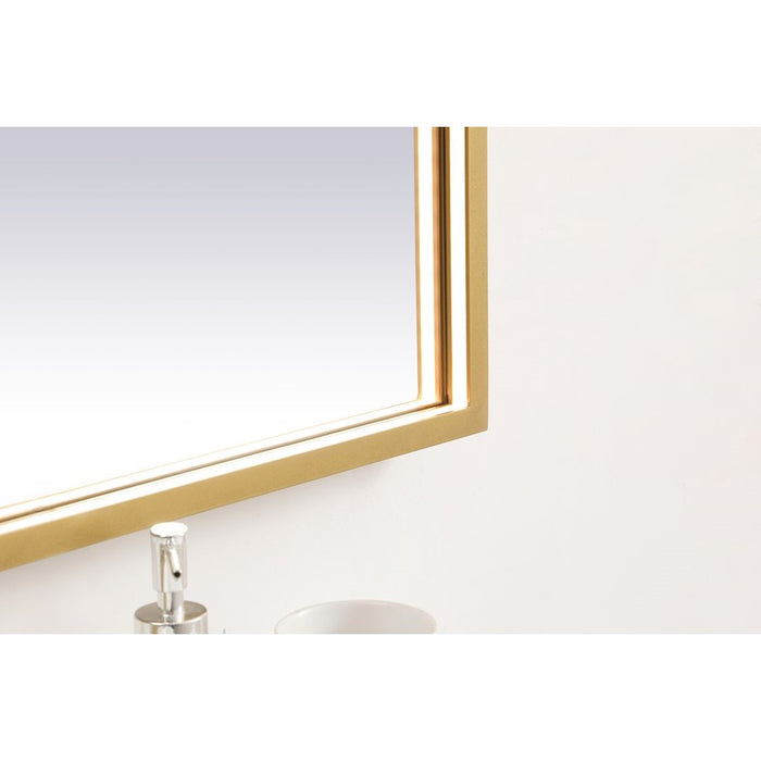 Elegant Decor Pier 18X36" LED Mirror/3000K/4200K/6400K, Brass