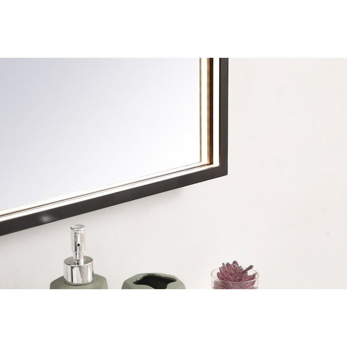 Elegant Decor Pier 20X30" LED Mirror/3000K/4200K/6400K, Black