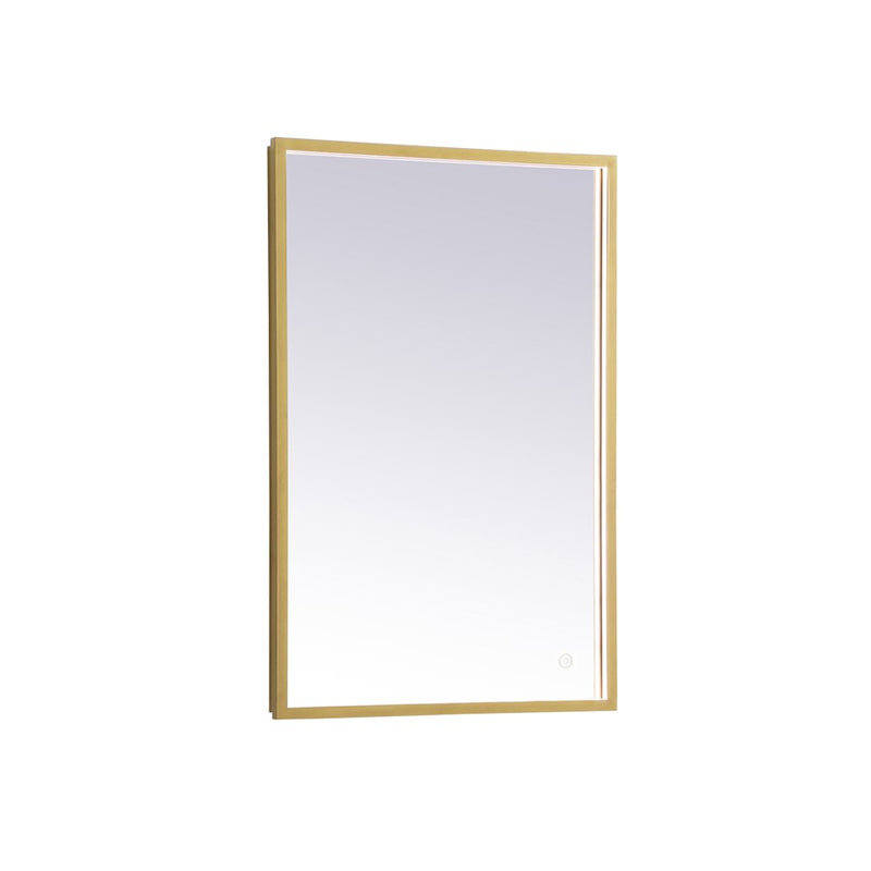 Elegant Decor Pier 20X30" LED Mirror/3000K/4200K/6400K, Brass