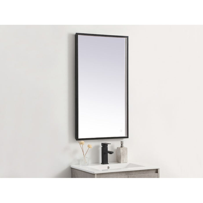Elegant Decor Pier 20X36" LED Mirror/3000K/4200K/6400K, Black