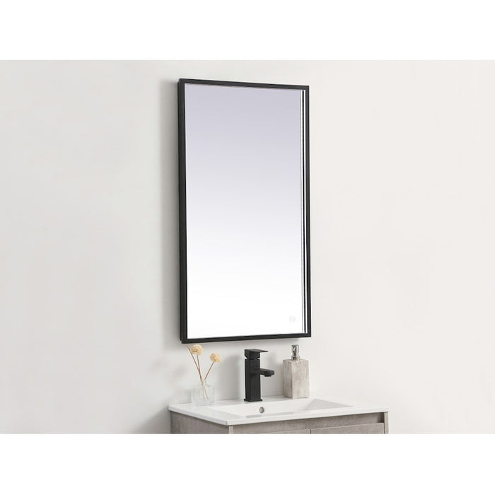 Elegant Decor Pier 20X36" LED Mirror/3000K/4200K/6400K, Black